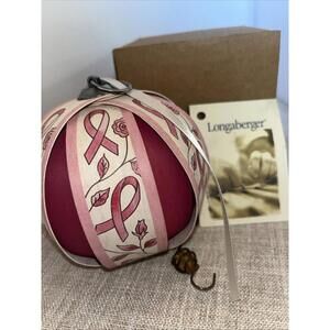 LONGABERGER 2012 Horizon Of Hope SPLINT‎ ORNAMENT 12422 Ribbon And Hanger